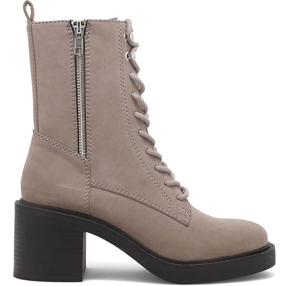 New MIA Mia Galit Combat Taupe Grey Boots Size 8.5